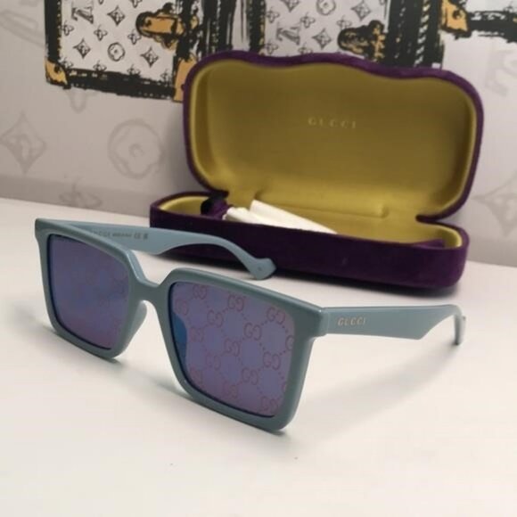 NEW AUTHENTIC Gucci Blue Square Sunglasses GG1540S 003 - Picture 6 of 13
